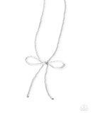 High-Class Hype - White Necklace - Paparazzi Accessories Necklace Bedazzle Me Pretty Mobile Fashion Boutique