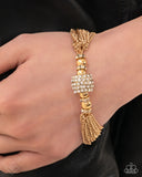 High-Handed Haute - Gold Bracelet - Paparazzi Accessories Bracelet Bedazzle Me Pretty Mobile Fashion Boutique