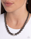 High-Stakes FAME - Black Necklace - Paparazzi Accessories Necklace Bedazzle Me Pretty Mobile Fashion Boutique