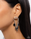 Highest Grade - Black Post Earrings - Paparazzi Accessories Post Earrings Bedazzle Me Pretty Mobile Fashion Boutique