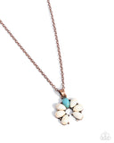 Highland Horseshoe - Copper Necklace - Paparazzi Accessories Necklace Bedazzle Me Pretty Mobile Fashion Boutique