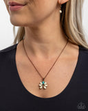 Highland Horseshoe - Copper Necklace - Paparazzi Accessories Necklace Bedazzle Me Pretty Mobile Fashion Boutique