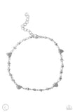 Highlighting My Heart - Silver Anklet - Paparazzi Accessories Anklet Bedazzle Me Pretty Mobile Fashion Boutique