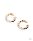 Hinged Homage - Gold Earrings - Paparazzi Accessories Earrings Bedazzle Me Pretty Mobile Fashion Boutique