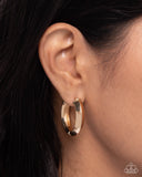 Hinged Homage - Gold Earrings - Paparazzi Accessories Earrings Bedazzle Me Pretty Mobile Fashion Boutique