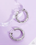 Hinged Homage - Silver Earrings - Paparazzi Accessories Earrings Bedazzle Me Pretty Mobile Fashion Boutique
