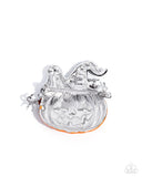 Historic Halloween - Orange Brooch - Paparazzi Accessories Brooch Bedazzle Me Pretty Mobile Fashion Boutique