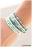Hit Me With Your Best Shot - Green Bracelet - Paparazzi Accessories Bracelet Bedazzle Me Pretty Mobile Fashion Boutique