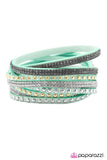 Hit Me With Your Best Shot - Green Bracelet - Paparazzi Accessories Bracelet Bedazzle Me Pretty Mobile Fashion Boutique