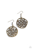 Holey Heirloom - Brass Earrings - Paparazzi Accessories Earrings Bedazzle Me Pretty Mobile Fashion Boutique