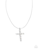 Holy Harmony - White Necklace - Paparazzi Accessories Necklace Bedazzle Me Pretty Mobile Fashion Boutique