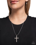 Holy Harmony - White Necklace - Paparazzi Accessories Necklace Bedazzle Me Pretty Mobile Fashion Boutique
