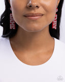 Home Game - Red Post Earrings - Paparazzi Accessories Post Earrings Bedazzle Me Pretty Mobile Fashion Boutique