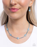 Homecoming Hearts - Blue Necklace - Paparazzi Accessories Necklace Bedazzle Me Pretty Mobile Fashion Boutique