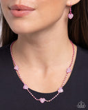 Homecoming Hearts - Pink Necklace - Paparazzi Accessories Necklace Bedazzle Me Pretty Mobile Fashion Boutique