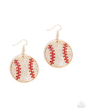 Homerun Haute - Gold Earrings - Paparazzi Accessories Earrings Bedazzle Me Pretty Mobile Fashion Boutique