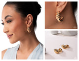 Honor Bound - Gold Earrings - Paparazzi Accessories Hoop Earrings Bedazzle Me Pretty Mobile Fashion Boutique