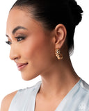 Honor Bound - Gold Earrings - Paparazzi Accessories Hoop Earrings Bedazzle Me Pretty Mobile Fashion Boutique
