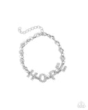 Honorable Hope - White Bracelet - Paparazzi Accessories Bracelet Bedazzle Me Pretty Mobile Fashion Boutique