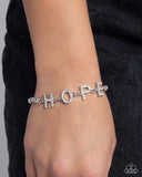 Honorable Hope - White Bracelet - Paparazzi Accessories Bracelet Bedazzle Me Pretty Mobile Fashion Boutique