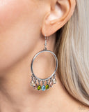 Hooped Hello - Multi Earrings - Paparazzi Accessories Earrings Bedazzle Me Pretty Mobile Fashion Boutique