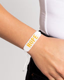 Hopeful Hire - Orange Bracelet - Paparazzi Accessories Bracelet Bedazzle Me Pretty Mobile Fashion Boutique