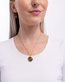 Hopeful Story - Gold Necklace - Paparazzi Accessories Necklace Bedazzle Me Pretty Mobile Fashion Boutique
