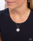Hopeful Story - White Necklace - Paparazzi Accessories Necklace Bedazzle Me Pretty Mobile Fashion Boutique