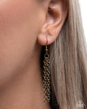 Horn Haute - Brass Necklace - Paparazzi Accessories Necklace Bedazzle Me Pretty Mobile Fashion Boutique