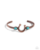 Horseshoe Habit - Copper Bracelet - Paparazzi Accessories Bracelet Bedazzle Me Pretty Mobile Fashion Boutique