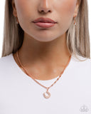 Horseshoe Headline - Copper Necklace - Paparazzi Accessories Necklace Bedazzle Me Pretty Mobile Fashion Boutique