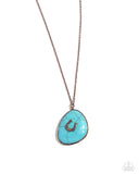 Horseshoe Hoedown - Copper Necklace - Paparazzi Accessories Necklace Bedazzle Me Pretty Mobile Fashion Boutique