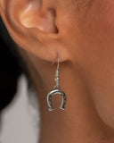 Horseshoe Hoedown - Red Necklace - Paparazzi Accessories Necklace Bedazzle Me Pretty Mobile Fashion Boutique