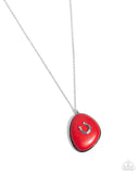 Horseshoe Hoedown - Red Necklace - Paparazzi Accessories Necklace Bedazzle Me Pretty Mobile Fashion Boutique