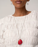 Horseshoe Hoedown - Red Necklace - Paparazzi Accessories Necklace Bedazzle Me Pretty Mobile Fashion Boutique