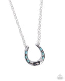 Horseshoe Homage - Black Necklace - Paparazzi Accessories Necklace Bedazzle Me Pretty Mobile Fashion Boutique