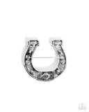 Horseshoe Horizon - Blue Brooch - Paparazzi Accessories Brooch Bedazzle Me Pretty Mobile Fashion Boutique