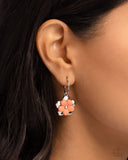 Horticultural Haute - Orange Earrings - Paparazzi Accessories Earrings Bedazzle Me Pretty Mobile Fashion Boutique