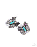 Hovering Harmony - Blue Post Earrings - Paparazzi Accessories Post Earrings Bedazzle Me Pretty Mobile Fashion Boutique