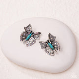Hovering Harmony - Blue Post Earrings - Paparazzi Accessories Post Earrings Bedazzle Me Pretty Mobile Fashion Boutique