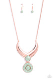 I CLAN See Clearly Now - Copper Necklace - Paparazzi Accessories Necklace Bedazzle Me Pretty Mobile Fashion Boutique