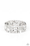 I Have Chills - White Bracelet - Paparazzi Accessories Bracelet Bedazzle Me Pretty Mobile Fashion Boutique