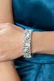 I Have Chills - White Bracelet - Paparazzi Accessories Bracelet Bedazzle Me Pretty Mobile Fashion Boutique
