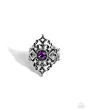 Iconic Insignia - Purple Ring - Paparazzi Accessories Ring Bedazzle Me Pretty Mobile Fashion Boutique
