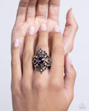 Iconic Insignia - Purple Ring - Paparazzi Accessories Ring Bedazzle Me Pretty Mobile Fashion Boutique