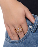 Im An Autumn - Orange Ring - Paparazzi Accessories Ring Bedazzle Me Pretty Mobile Fashion Boutique