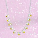 Gimme The Glitz - Tabloid Treasure Yellow Necklace - 2 Pc Mystery Set - Paparazzi Accessories