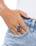 Imaginative Indulgence - Red Ring - Paparazzi Accessories Ring Bedazzle Me Pretty Mobile Fashion Boutique