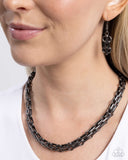 Immaculate Industry - Black Necklace - Paparazzi Accessories Necklace Bedazzle Me Pretty Mobile Fashion Boutique