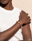 Impressive Ingenuity - Orange Bracelet - Paparazzi Accessories Bracelet Bedazzle Me Pretty Mobile Fashion Boutique